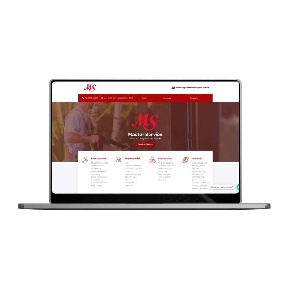 Master Service - Web Institucional en Córdoba 1 Soft Minimalist Download Laptop Mockup 7